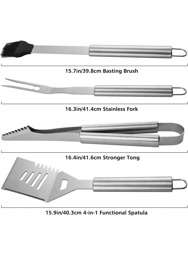 Complete 34PCS Barbecue Tool Kit | Premium Stainless Steel BBQ Set in Storage Bag - Image 2